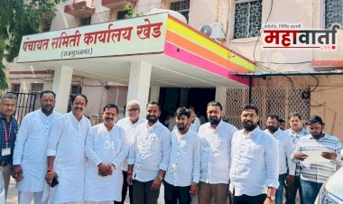 Inspects Development Works | खेड तालुक्याच्या विकासकामांची सभापती अमोल नलावडे यांच्याकडून पाहणी; निधी कमी पडू देणार नसल्याचे आश्वासन