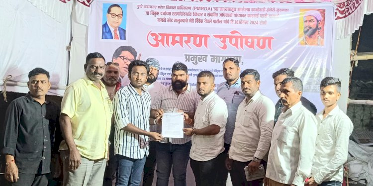 रस्त्याचे काम निकृष्ट झाल्याचा आरोप ; आश्वासनानंतर मनसेचे विवेक येवले यांचे  उपोषण मागे